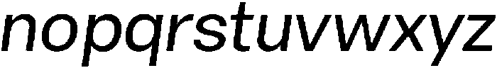 Malbe Oblique otf (400) Font LOWERCASE