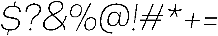 Malbe Thin Oblique otf (100) Font OTHER CHARS