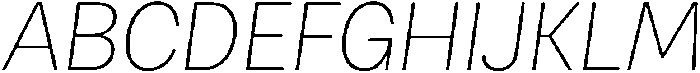 Malbe Thin Oblique otf (100) Font UPPERCASE