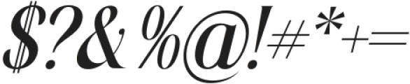 Malenthos Serif Italic otf (400) Font OTHER CHARS