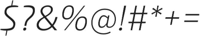 Malino Light Italic otf (300) Font OTHER CHARS