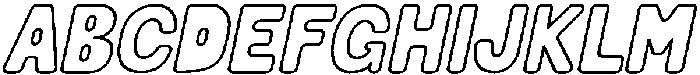 Mallow Soda Outline Italic otf (400) Font