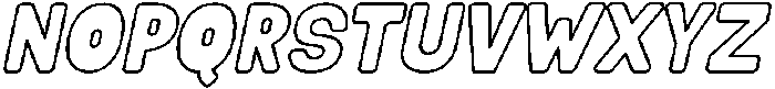 Mallow Soda Outline Italic otf (400) Font UPPERCASE
