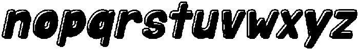 Mallow Soda Outline Shadow Ita otf (400) Font LOWERCASE