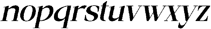 Maloine Italic otf (400) Font LOWERCASE