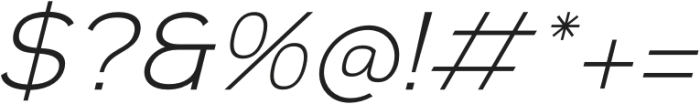 Malonet Italic otf (400) Font OTHER CHARS