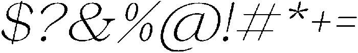 Malvera Extra Light High Slant otf (200) Font OTHER CHARS