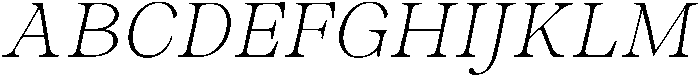 Malvera Extra Light High Slant otf (200) Font UPPERCASE