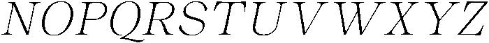 Malvera Extra Light High Slant otf (200) Font UPPERCASE