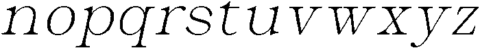 Malvera Extra Light High Slant otf (200) Font LOWERCASE