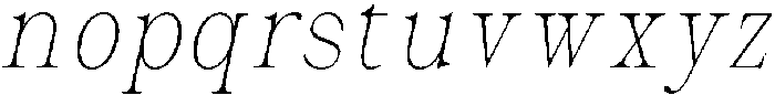 Malvera Thin Condensed Slant otf (100) Font LOWERCASE