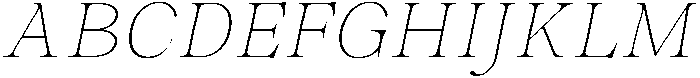 Malvera Thin Slant otf (100) Font UPPERCASE