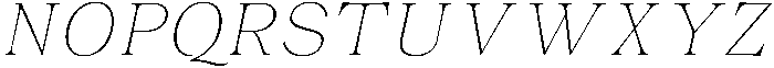 Malvera Thin Slant otf (100) Font UPPERCASE