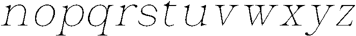 Malvera Thin Slant otf (100) Font LOWERCASE