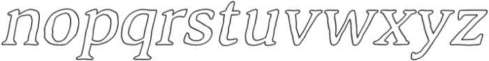Malvery Outline Italic otf (400) Font LOWERCASE