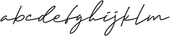 Mangosteen Signature Regular otf (400) Font LOWERCASE