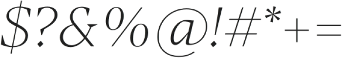 Manier Thin Italic otf (100) Font OTHER CHARS