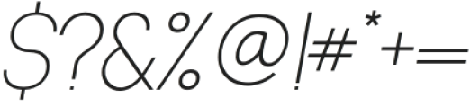Manipulative Thin Italic otf (100) Font OTHER CHARS