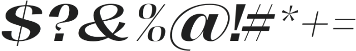 Mansel Bold Expanded Italic otf (700) Font OTHER CHARS