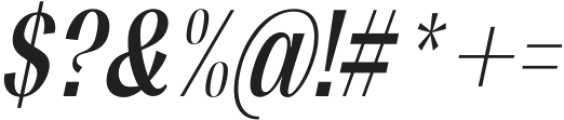 Mansel Condensed Italic otf (400) Font OTHER CHARS