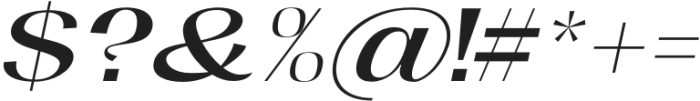 Mansel Expanded Italic otf (400) Font OTHER CHARS