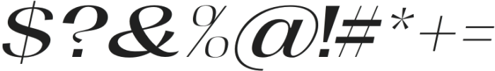 Mansel Light Expanded Italic otf (300) Font OTHER CHARS