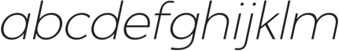 Mansfield Thin Italic otf (100) Font LOWERCASE