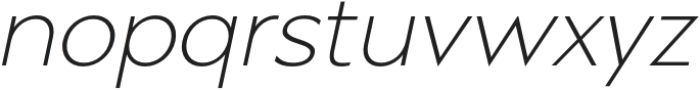 Mansfield Thin Italic otf (100) Font LOWERCASE