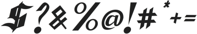 Manye Italic otf (400) Font OTHER CHARS