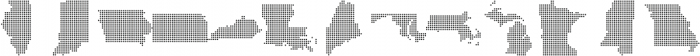 MapGlyphs-Dots-USA ttf (400) Font LOWERCASE