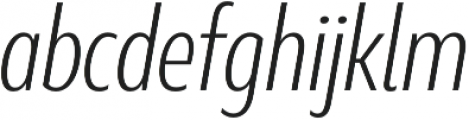 Marble Display Condensed Light Italic otf (300) Font LOWERCASE