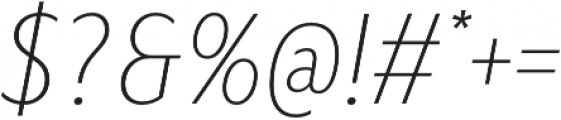 Marble Display ExtraLight Italic otf (200) Font OTHER CHARS