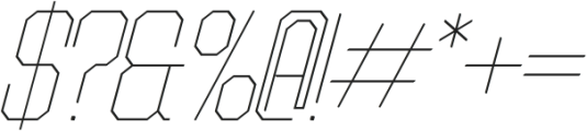 Marca Thin Italic otf (100) Font OTHER CHARS