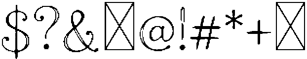 Marceline Regular otf (400) Font OTHER CHARS