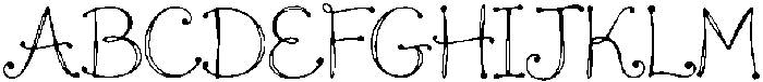 Marceline Regular otf (400) Font UPPERCASE