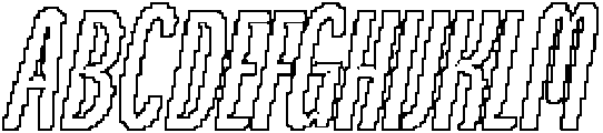 Mareday Pixel Outline otf (400) Font UPPERCASE