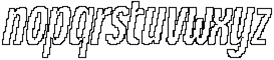 Mareday Pixel Outline otf (400) Font LOWERCASE
