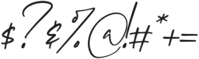 Margaretha Signature Italic otf (400) Font OTHER CHARS
