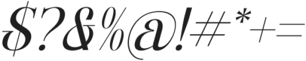 Margesh Italic otf (400) Font OTHER CHARS