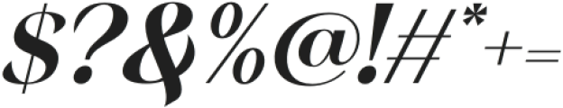 Margest Extra Bold Italic otf (700) Font OTHER CHARS