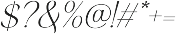 Margest Light Italic otf (300) Font OTHER CHARS