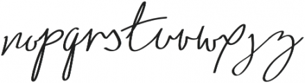 Maria Signature otf (400) Font LOWERCASE