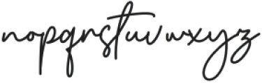Marliona Signature otf (400) Font LOWERCASE