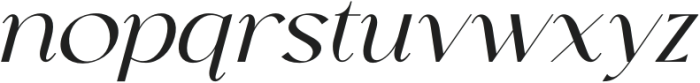 Marokea Italic otf (400) Font LOWERCASE