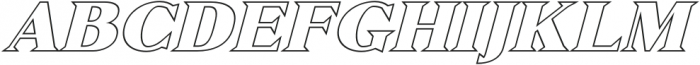 Marques Outline Italic otf (400) Font UPPERCASE