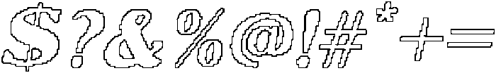 Marques Rounded Pixel Outline otf (400) Font OTHER CHARS