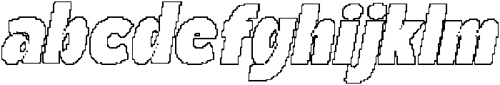 Marsen Pixel Outline otf (400) Font LOWERCASE