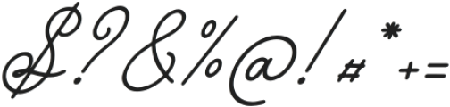 Marylona Italic otf (400) Font OTHER CHARS