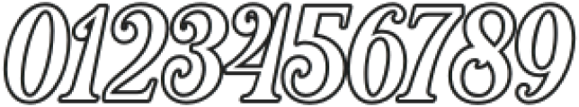 Marysville Italic Outline otf (400) Font OTHER CHARS