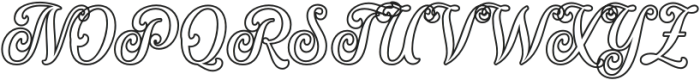 Marysville Italic Outline otf (400) Font UPPERCASE